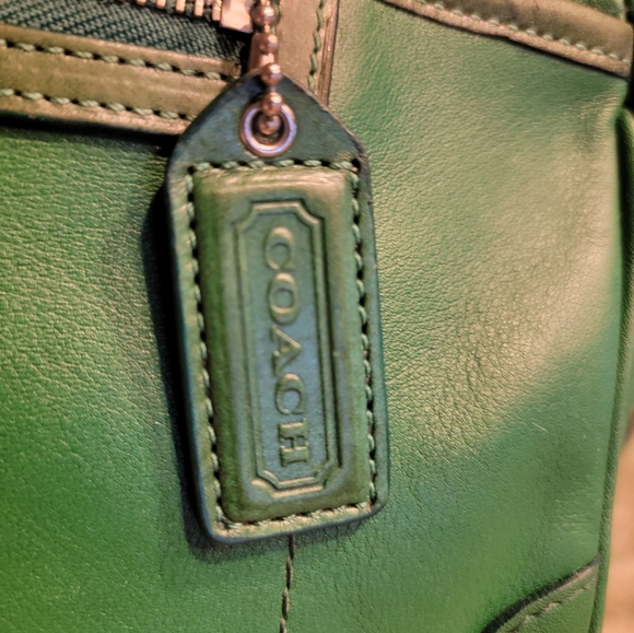 Coach Vintage 2004 Hampton Satchel In Kelly Green Leather - Picture 9 of 16
